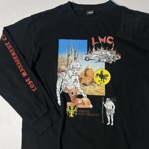 LMC Lost Management Kor City Projects Long Sleeve Shirt Black Men's XL